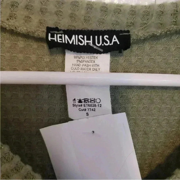 NWT!Olive Green long sleeve lace top Size Small - Picture 5 of 5